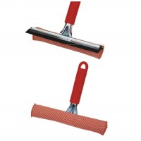 window cleaning plastic handle mini brush, squeegee blade